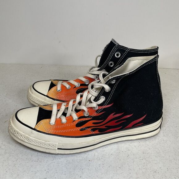 Converse Chuck 70 Hi Black Flames Shoes - Picture 3 of 9